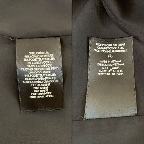 Alice + Olivia Coley Sleeveless Jacquard Mini Dress Black, White Size 2 - Picture 10 of 12